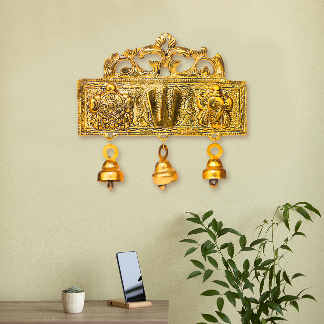 Devnidhii Tirupati Balaji Latkan for Door in Gold Polish