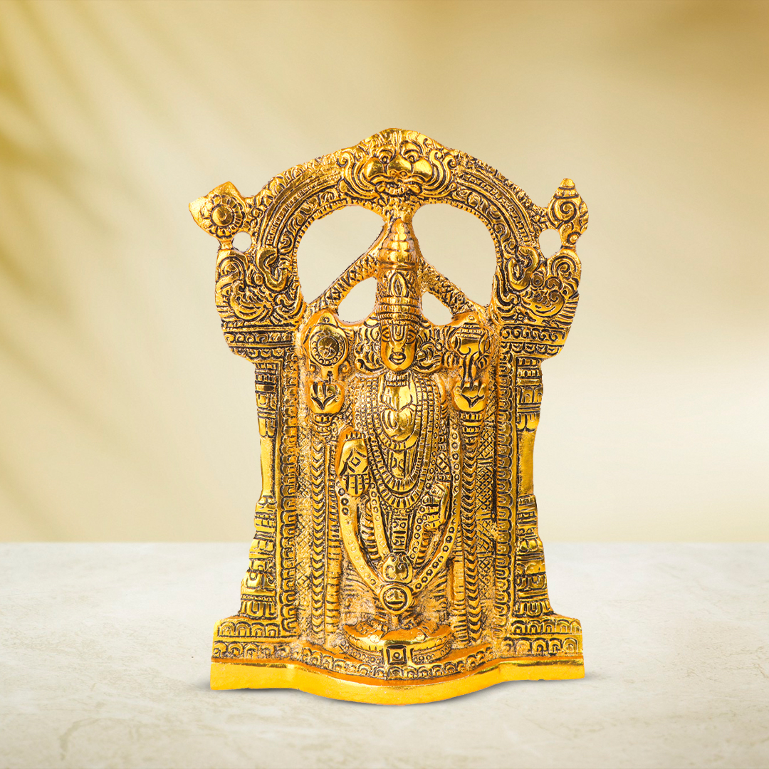 Devnidhii Tirupati Balaji Venkateshwara Gold Polish Wall Hanging
