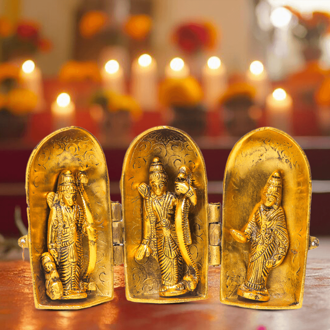 Devnidhii Ram Darbar Capsule Shape in Gold Polish