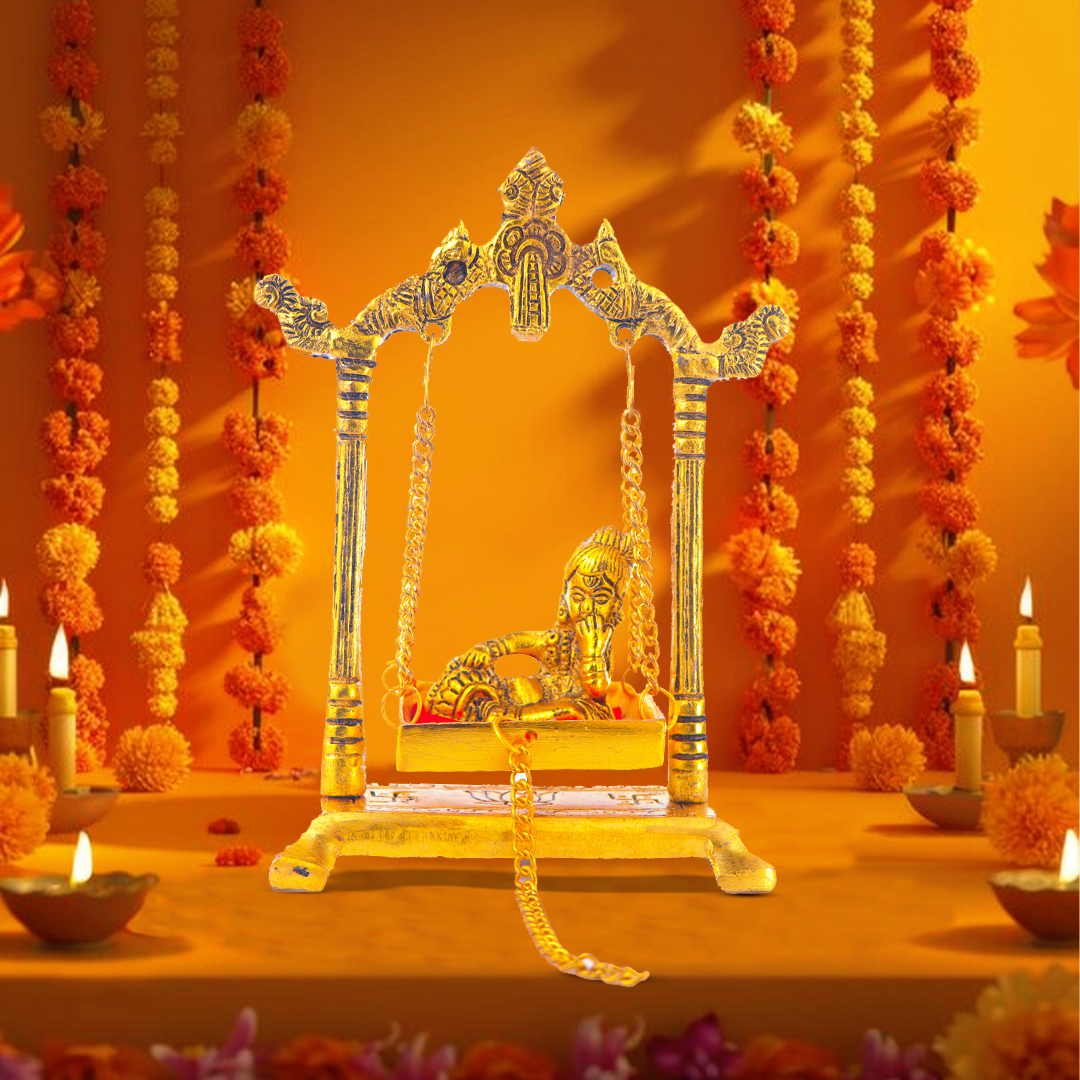 Devnidhii Palna (Jhula) in Gold Polish