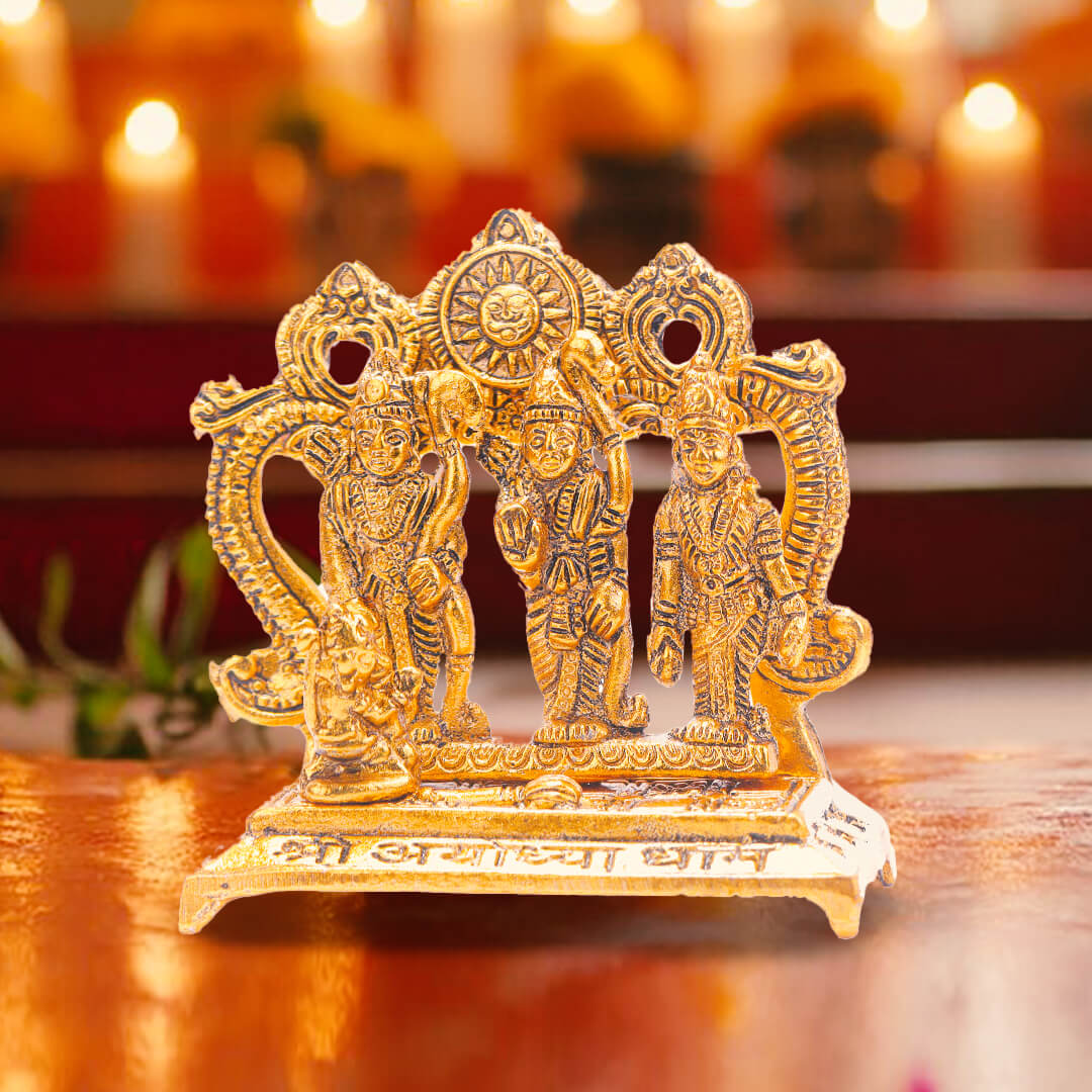 Devnidhii Ram Darbar in Gold Polish Small Size