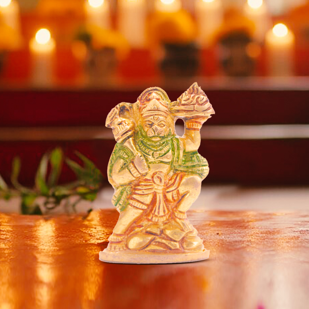 Devnidhii Hanuman Ji Brass Idol Sankatmochak Mudra Design 2