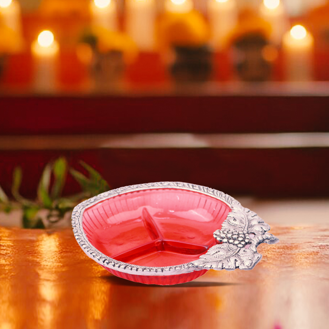 Devnidhii Glass Tray Gold Polish for Dryfruits, Sauf and Paan
