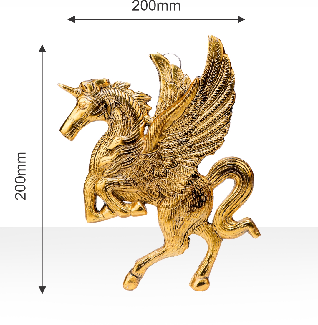Devnidhii Flying Horse (Pegasus) in Gold Polish