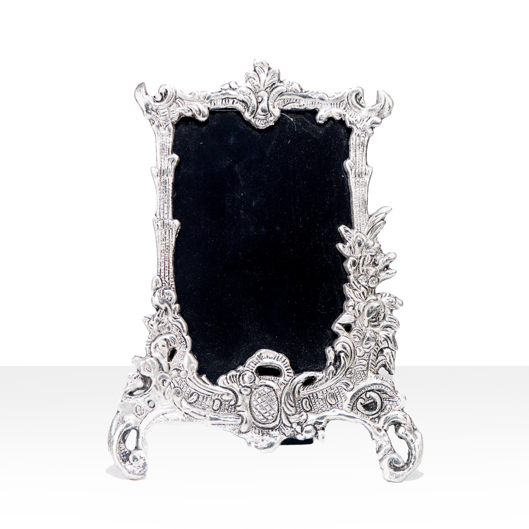 Devnidhii Photo Frame Silver Plated Rectangular Shape with Legs