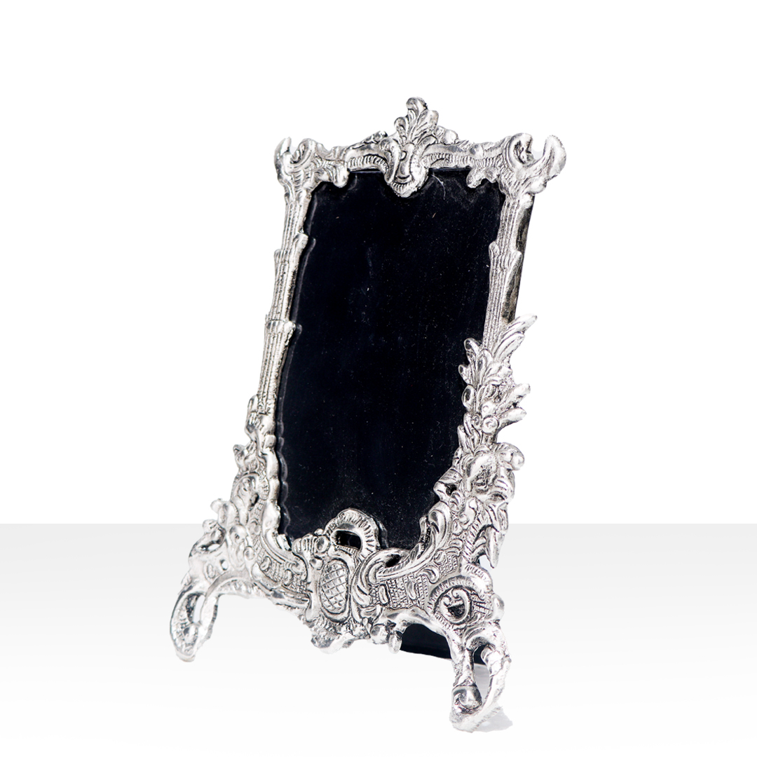 Devnidhii Photo Frame Silver Plated Rectangular Shape with Legs