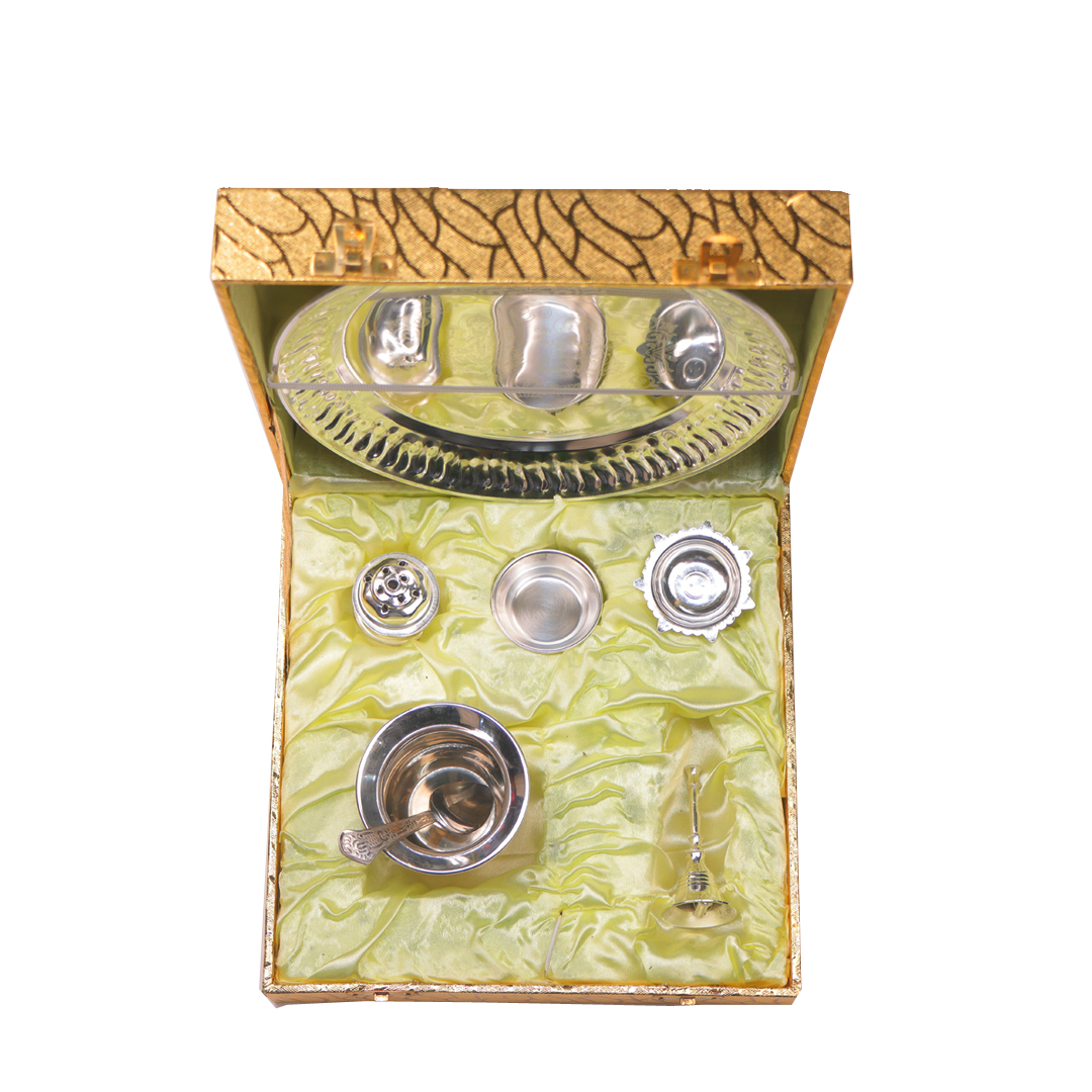 Devnidhii Pooja Thali Set German Silver