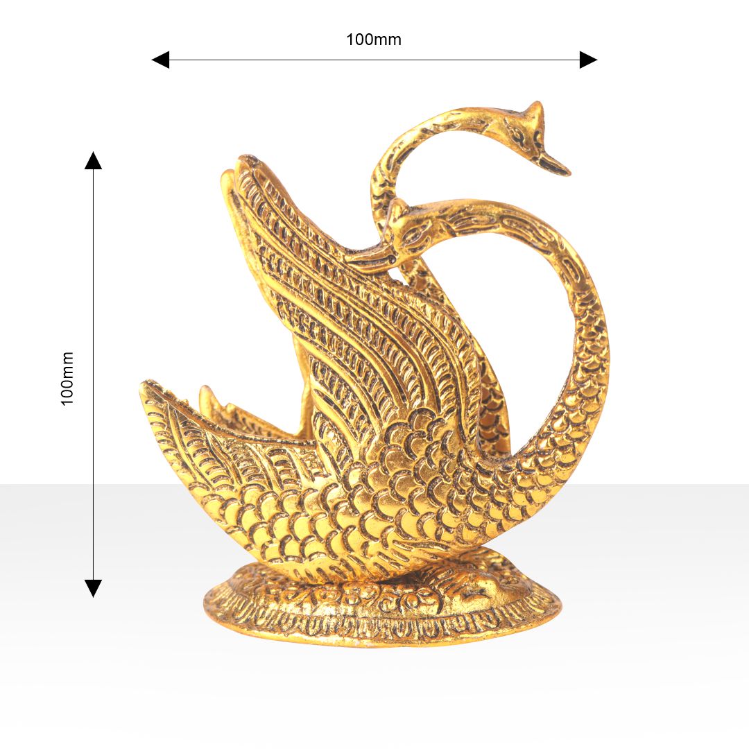 Devnidhii Napkin Holder | Tissue Holder Swan Shape in Gold Polish