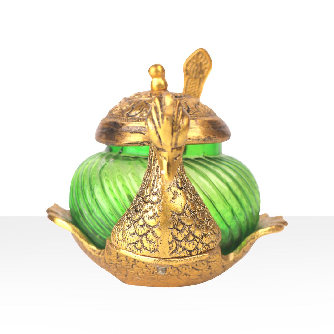 Devnidhii Bowl Glass Duck with Spoon