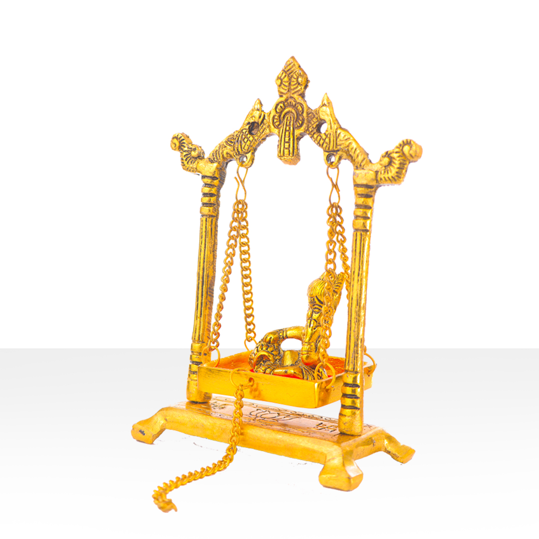 Devnidhii Palna (Jhula) in Gold Polish