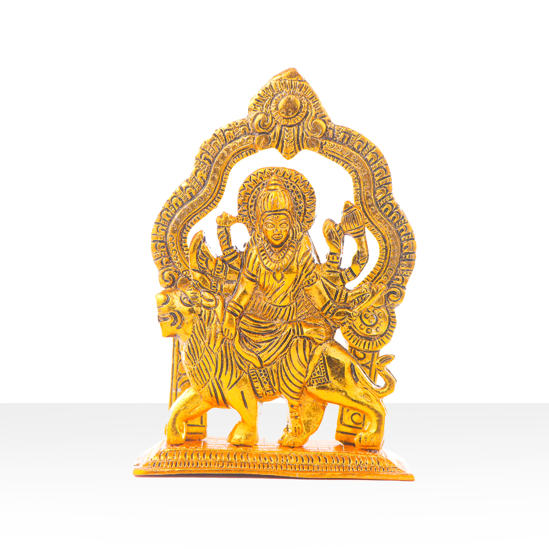 Devnidhii Sherawali Maa (Mehrab Design) in Gold Polish