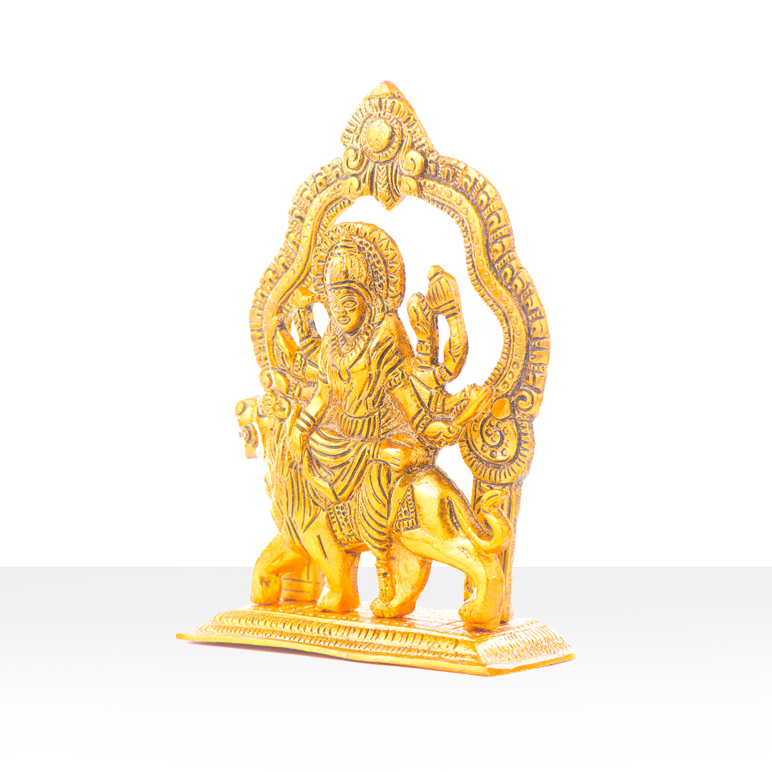 Devnidhii Sherawali Maa (Mehrab Design) in Gold Polish