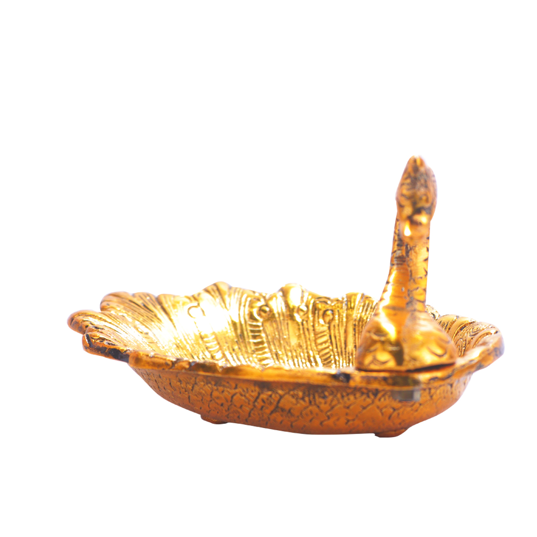 Devnidhii Glass Tray Gold Polish Duck Beautifully Crafted