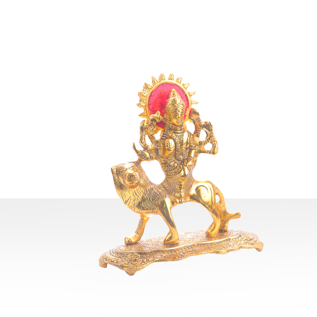 Devnidhii Sherawali Maa Idol in Gold Polish Big Size