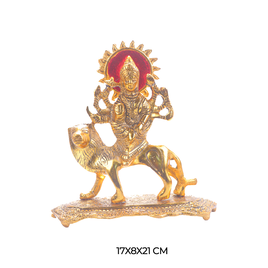 Devnidhii Sherawali Maa Idol in Gold Polish Big Size