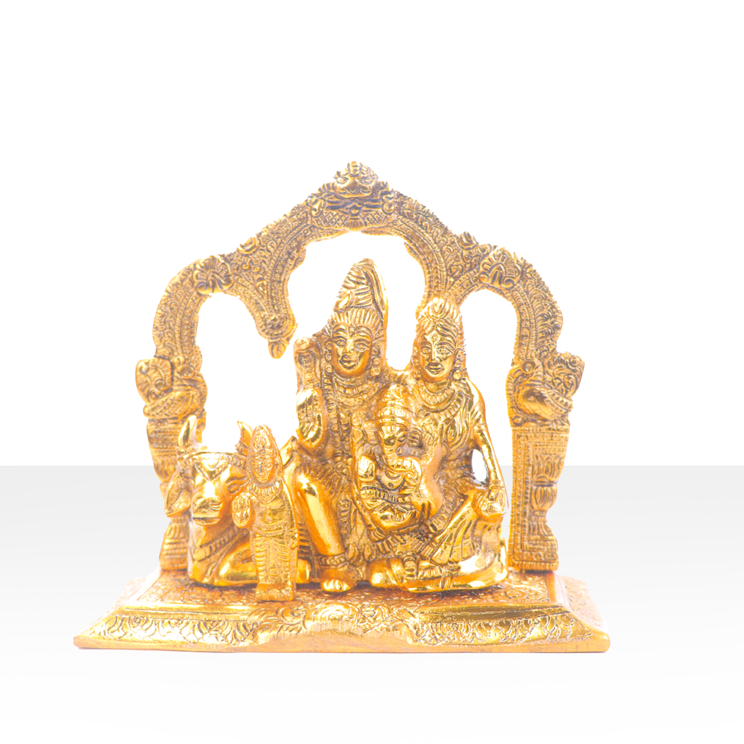 Devnidhii Shiv Parivar Mehrab in Gold Polish
