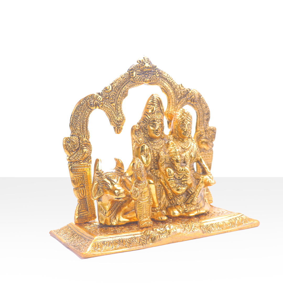 Devnidhii Shiv Parivar Mehrab in Gold Polish