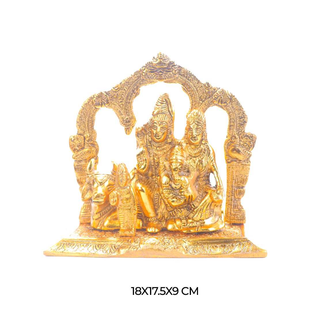Devnidhii Shiv Parivar Mehrab in Gold Polish