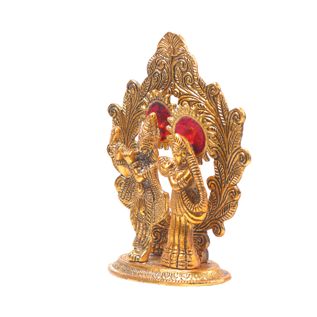 Devnidhii Radha Krishna Mehrab Design in Gold Polish
