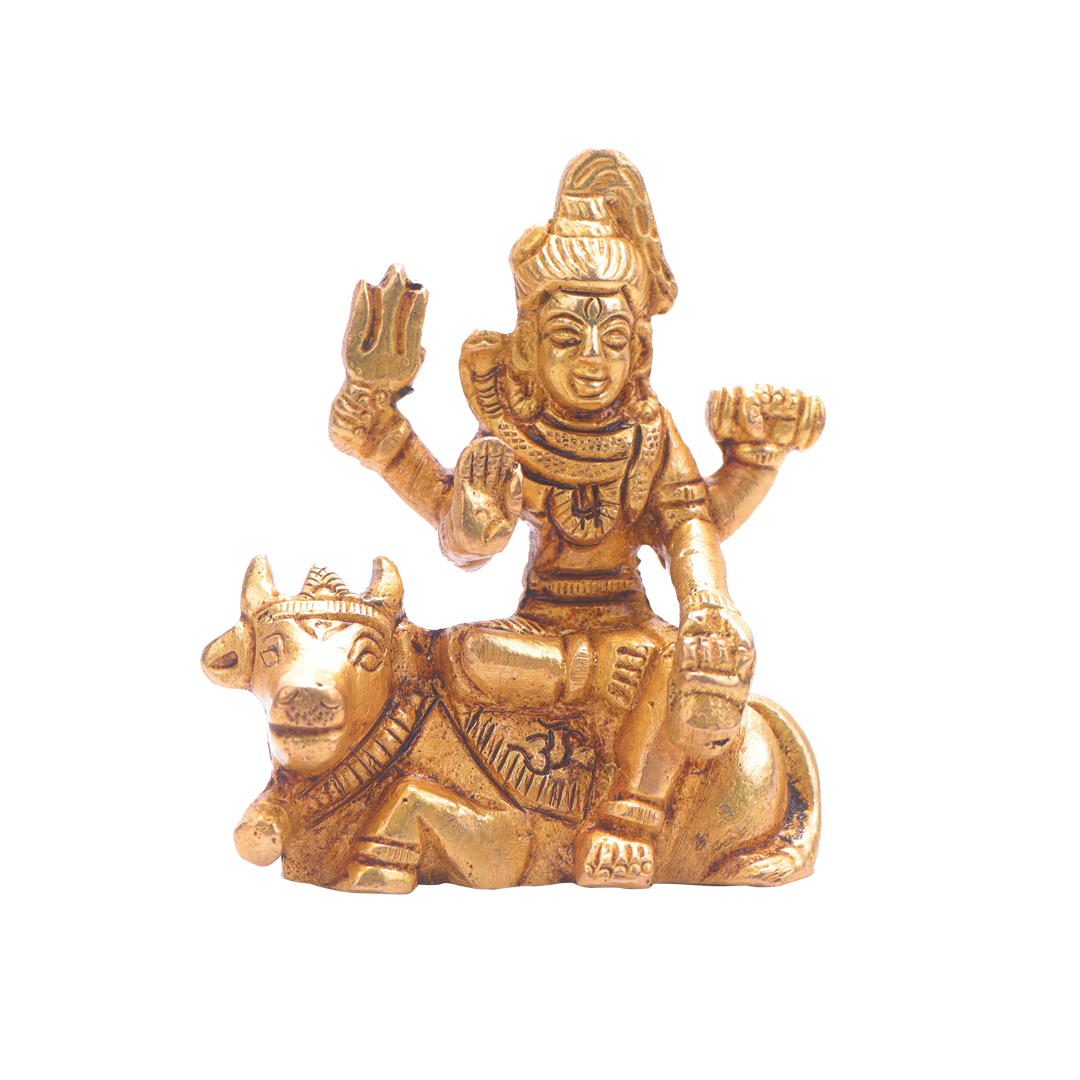 Devnidhii Shiv Ji Brass Idol On Nandi Bull