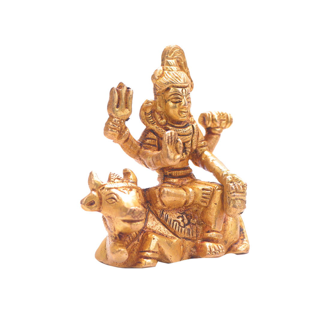 Devnidhii Shiv Ji Brass Idol On Nandi Bull