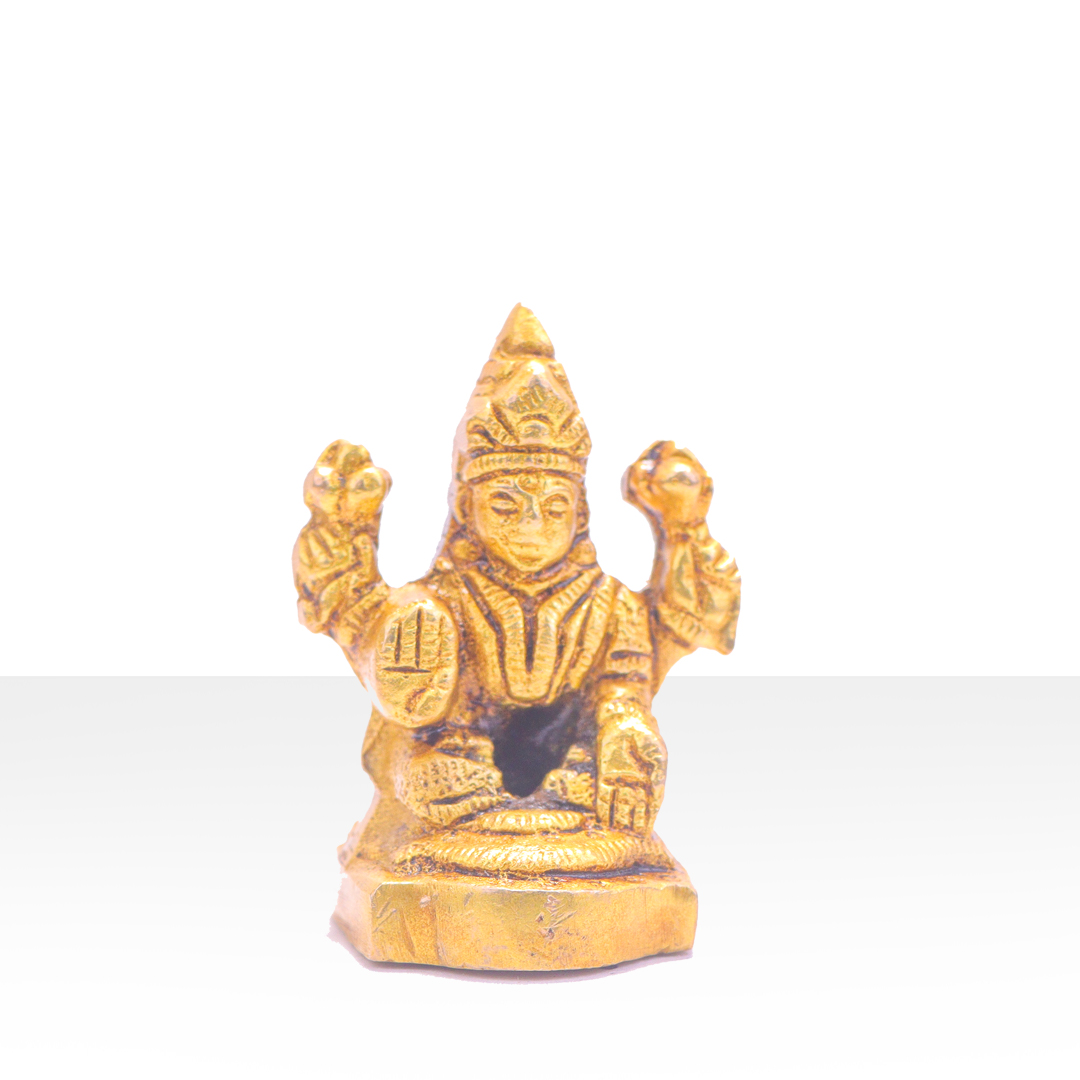 Devnidhii Laxmi Ji Brass Idol On Chowki Small Size