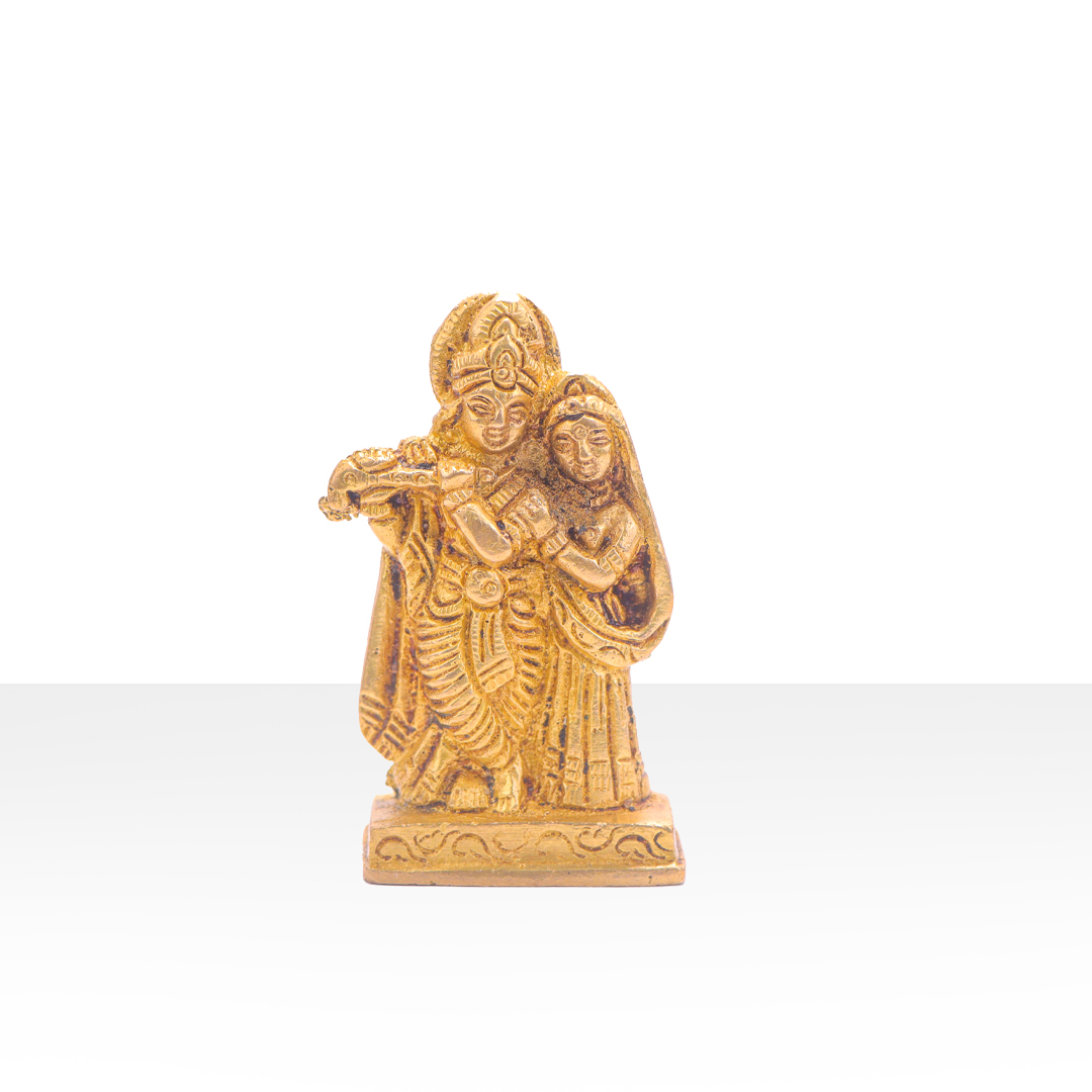 Devnidhii Radha Krishna Brass Idol