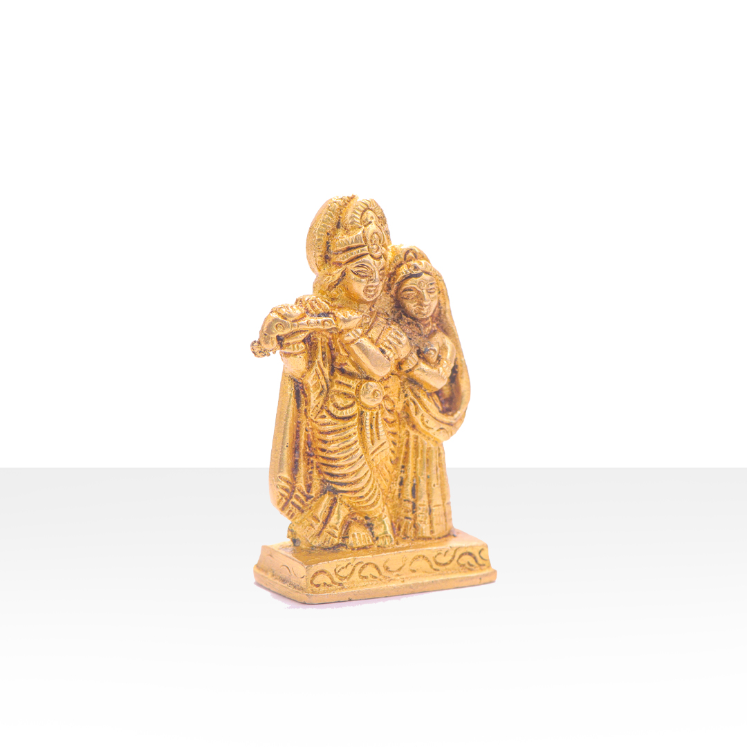 Devnidhii Radha Krishna Brass Idol