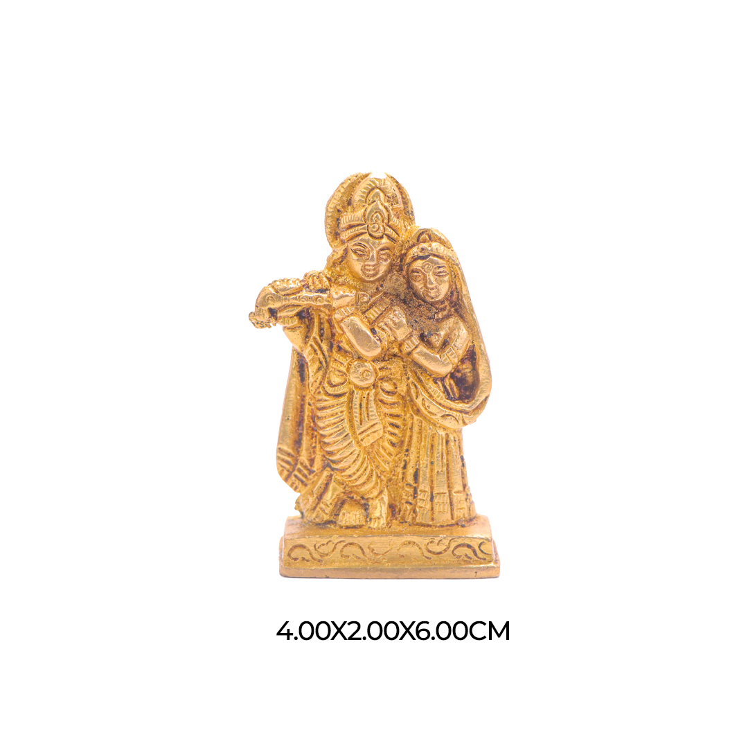 Devnidhii Radha Krishna Brass Idol