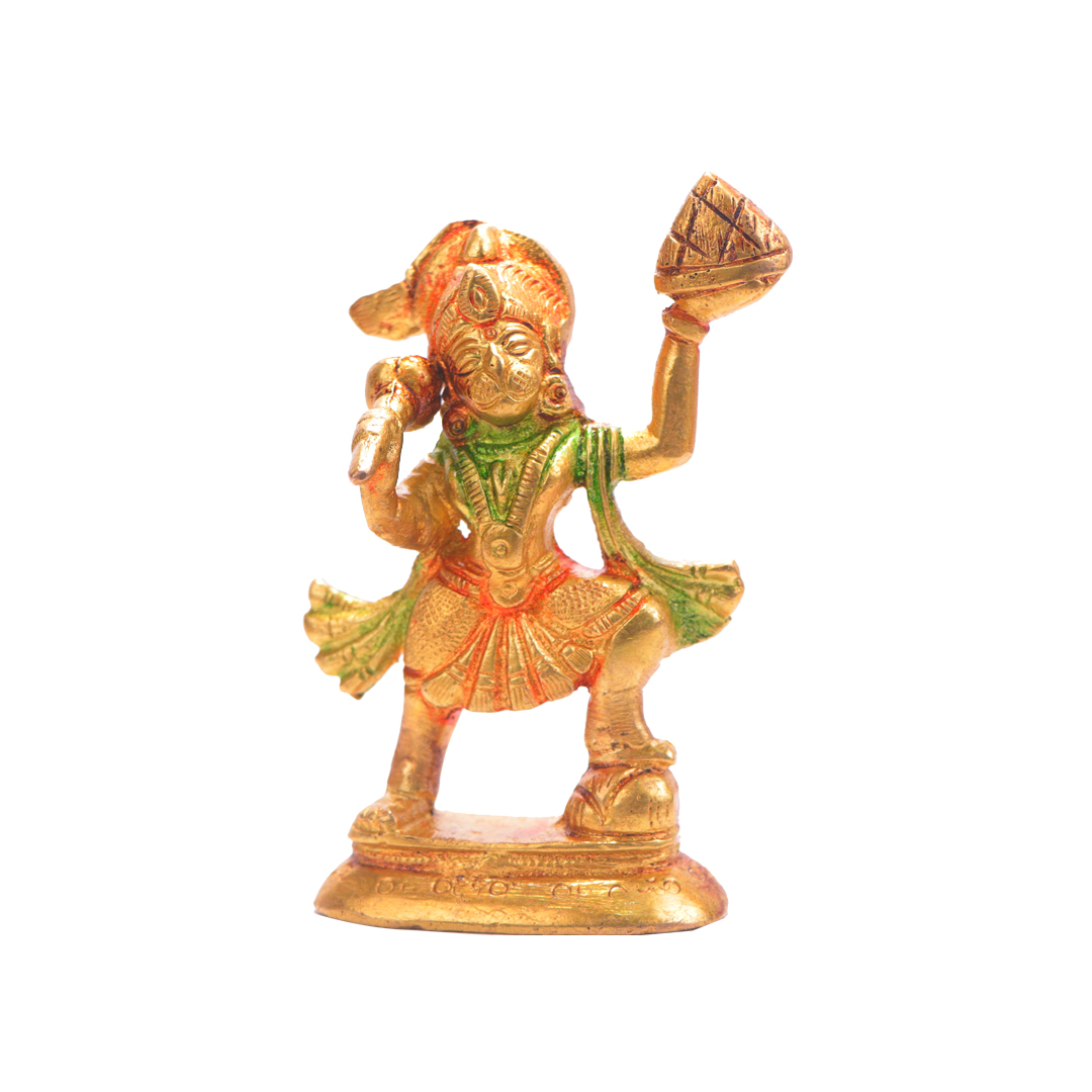 Devnidhii Hanuman Ji Brass Idol Sankatmochak Mudra Design 1