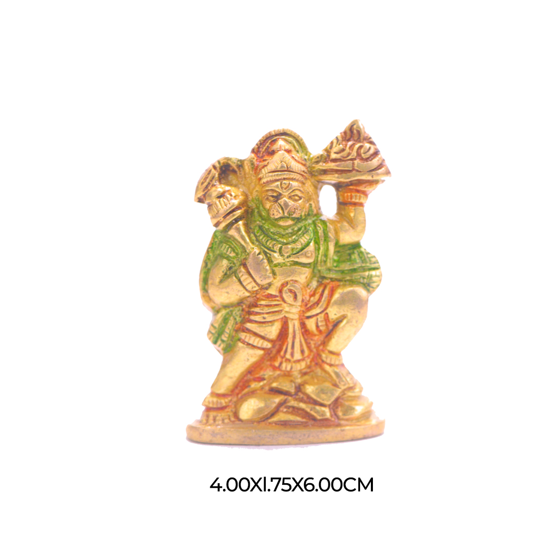 Devnidhii Hanuman Ji Brass Idol Sankatmochak Mudra Design 2