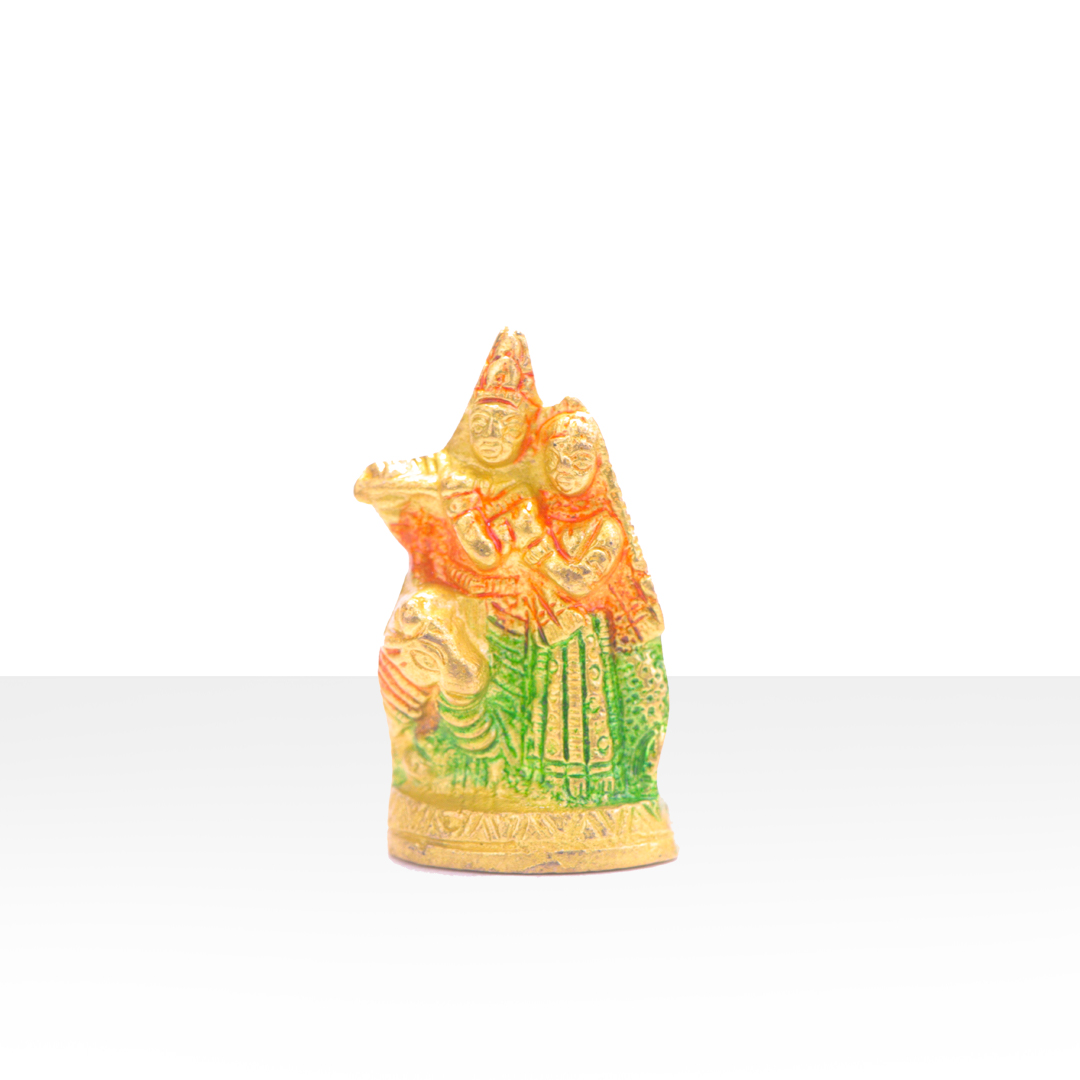 Devnidhii Radha Krishna Brass Idol Multi Coloured