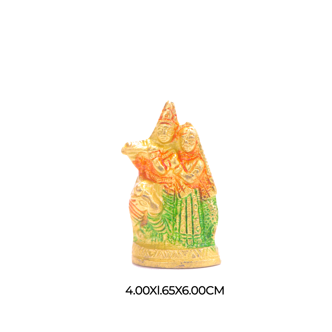 Devnidhii Radha Krishna Brass Idol Multi Coloured