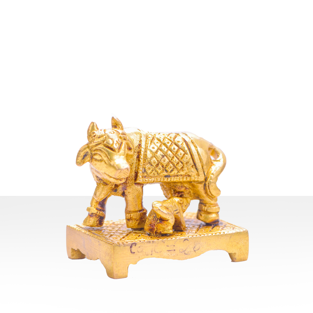 Devnidhii Kamdhenu Maa in Brass Design