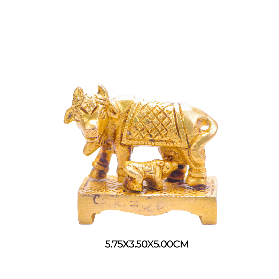 Devnidhii Kamdhenu Maa in Brass Design