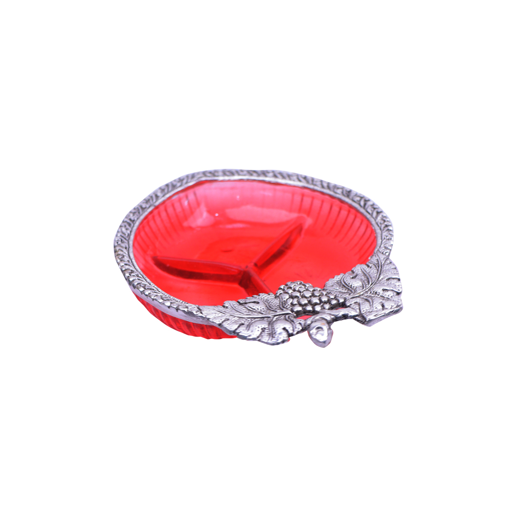 Devnidhii Glass Tray Gold Polish for Dryfruits, Sauf and Paan