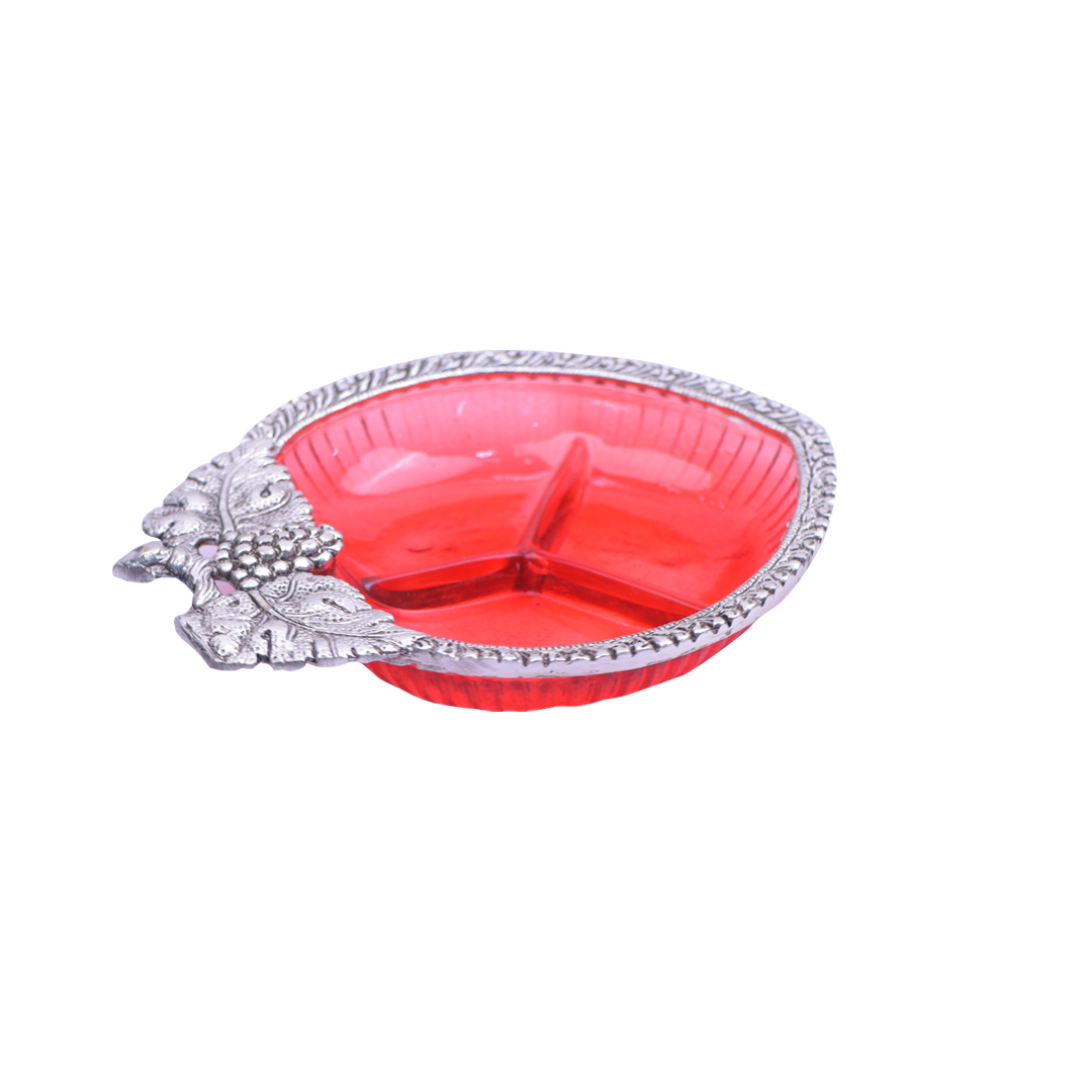 Devnidhii Glass Tray Gold Polish for Dryfruits, Sauf and Paan