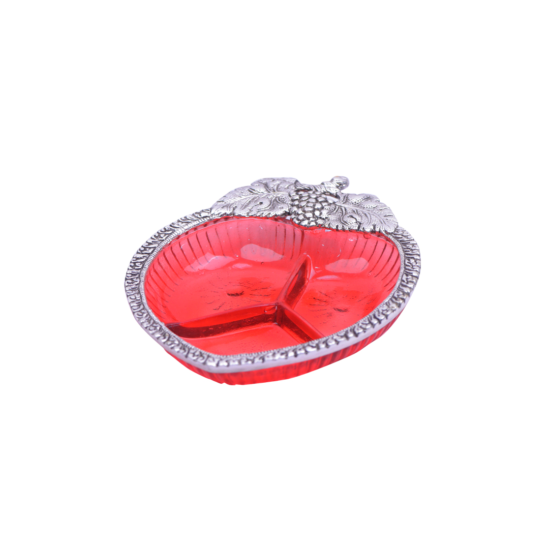 Devnidhii Glass Tray Gold Polish for Dryfruits, Sauf and Paan
