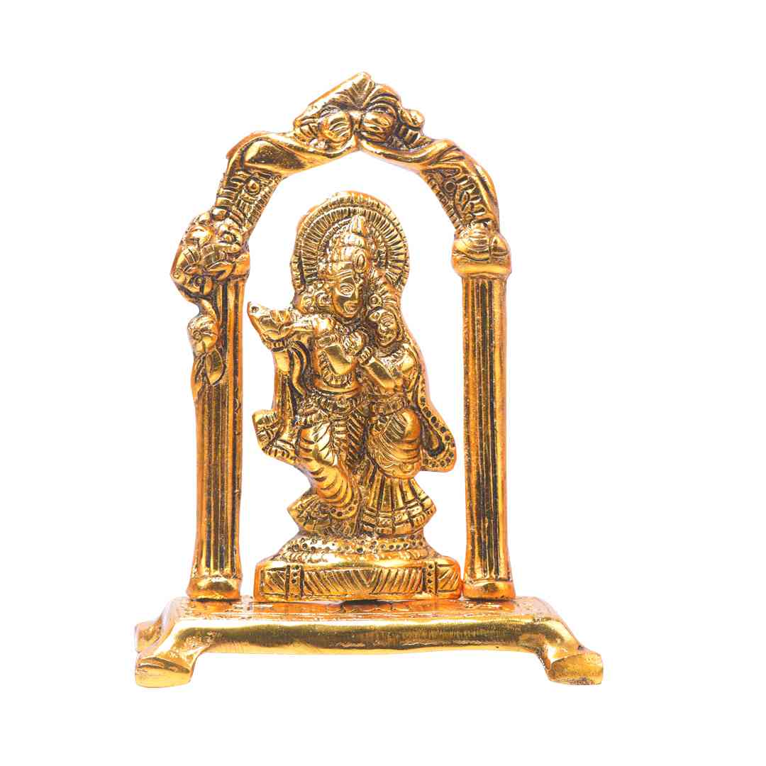 Devnidhii Radha Krishna (Mehrab Design) in Gold Polish rratnaidhii