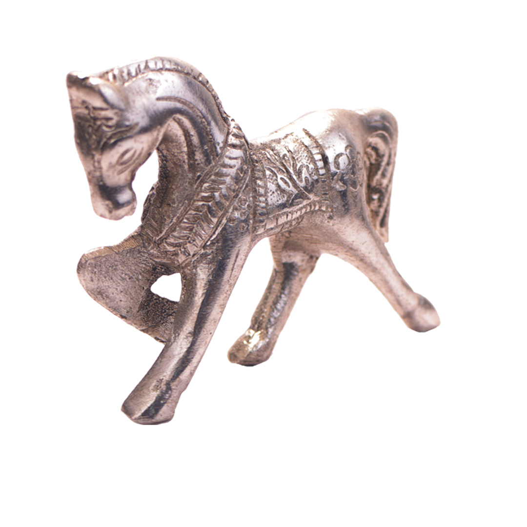 Devnidhii Horse Silver Plated in Running Pose