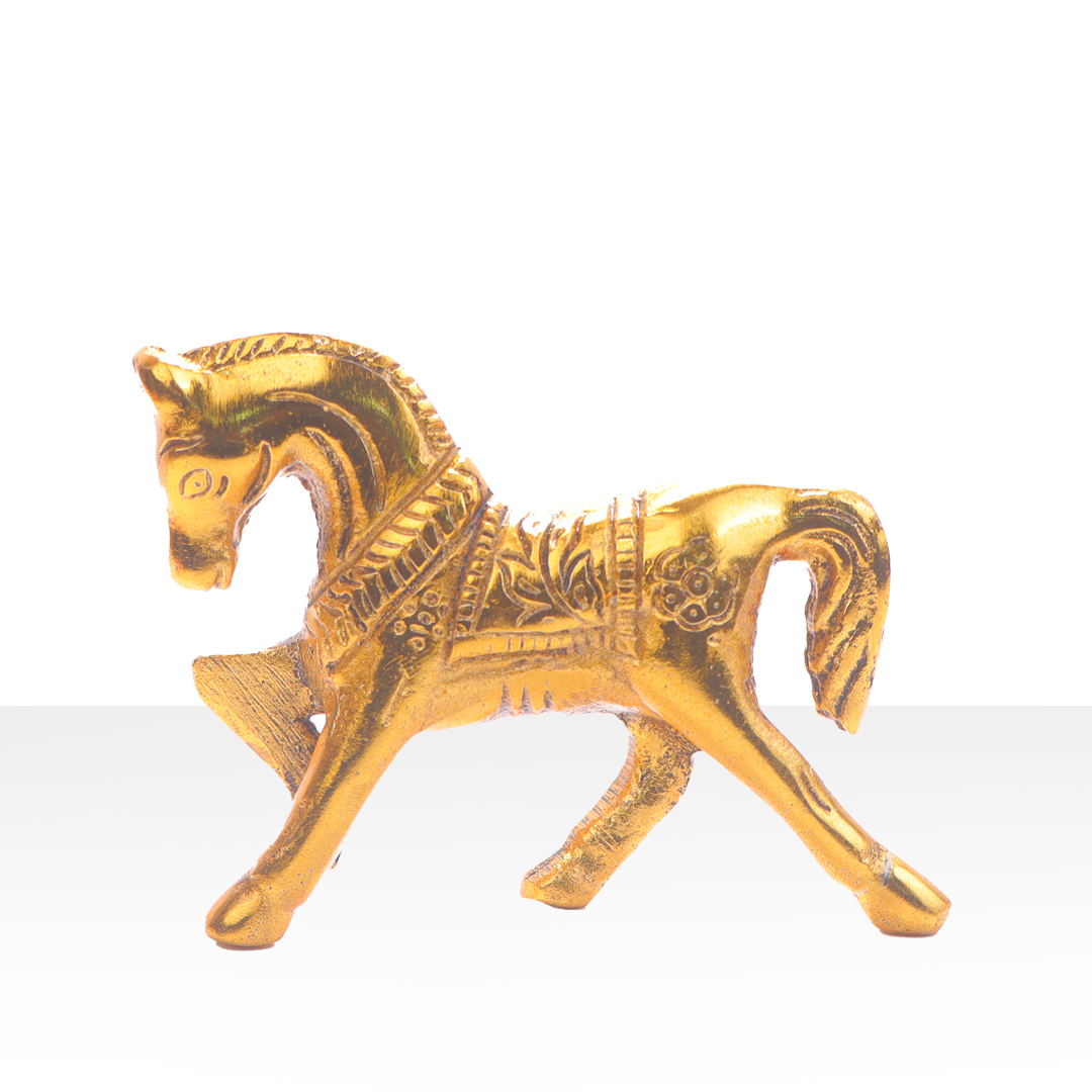 Devnidhii Horse Gold Polish in Running Pose