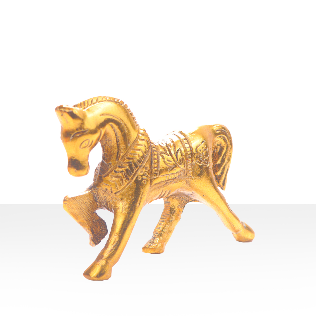 Devnidhii Horse Gold Polish in Running Pose