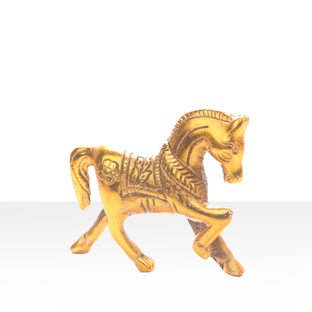 Devnidhii Horse Gold Polish in Running Pose