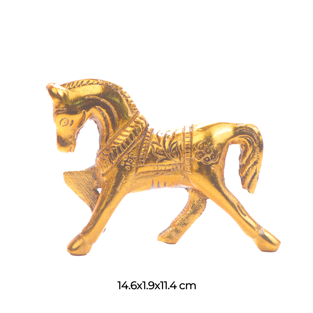 Devnidhii Horse Gold Polish in Running Pose