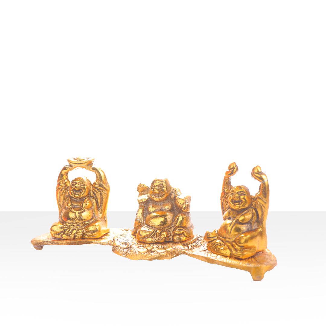 Devnidhii Laughing Buddha Fengshui/ Vastu in Gold Polish