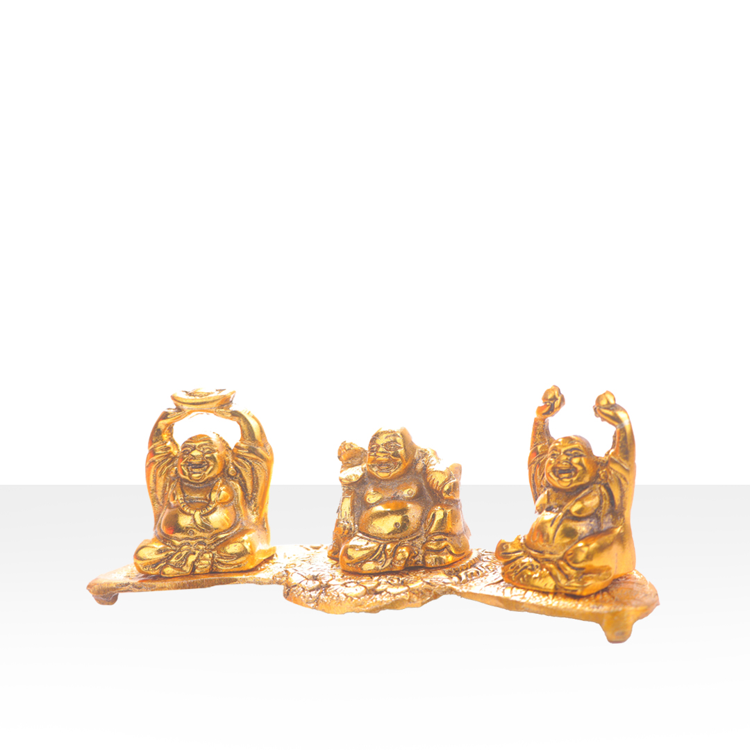 Devnidhii Laughing Buddha Fengshui/ Vastu in Gold Polish