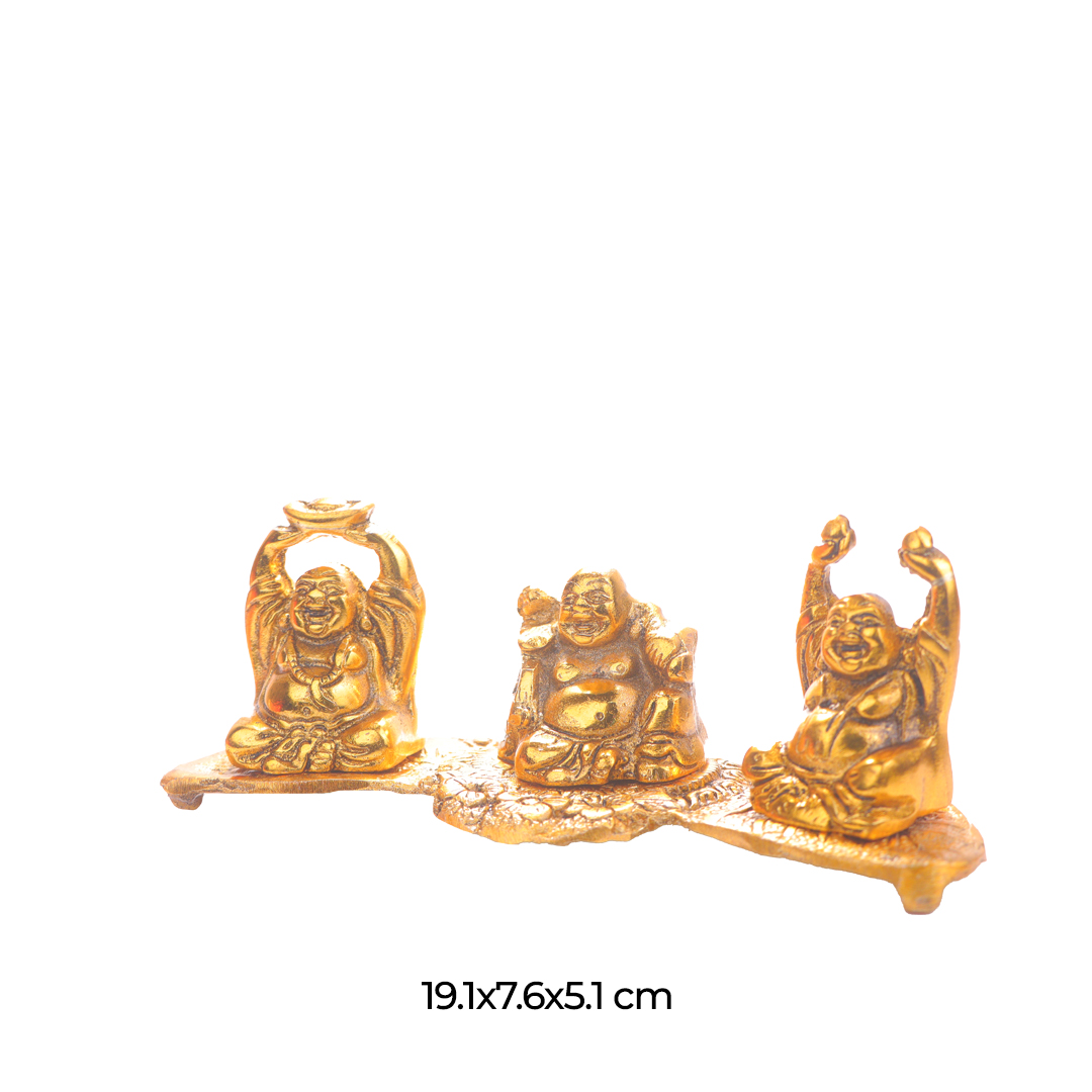 Devnidhii Laughing Buddha Fengshui/ Vastu in Gold Polish