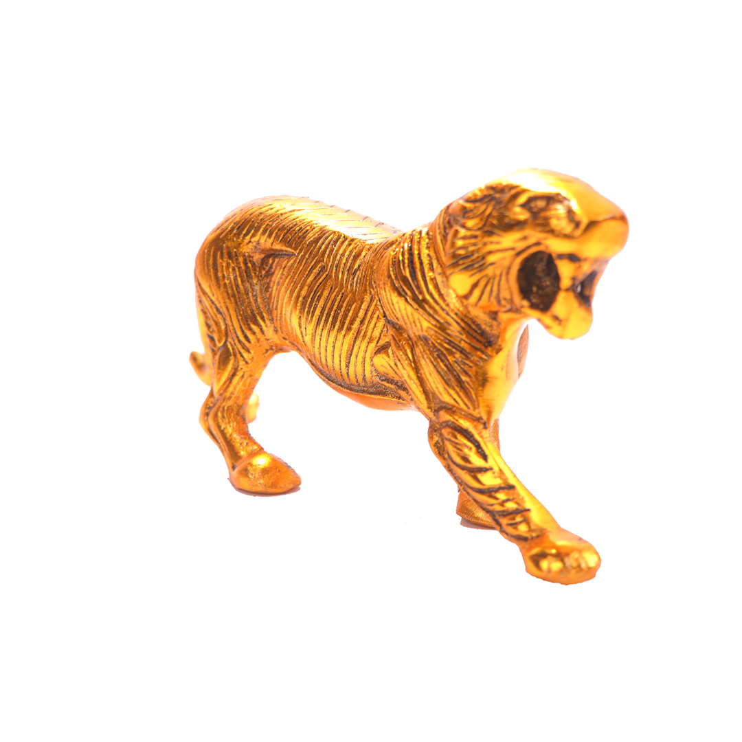 Devnidhii Lion in Gold Polish Vastu/ Fengshui
