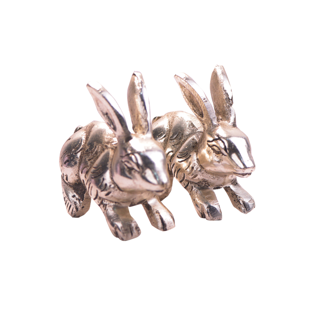Devnidhii Rabbit Silver Plated For Good Luck and Prosperity Vastu/ Fengshui