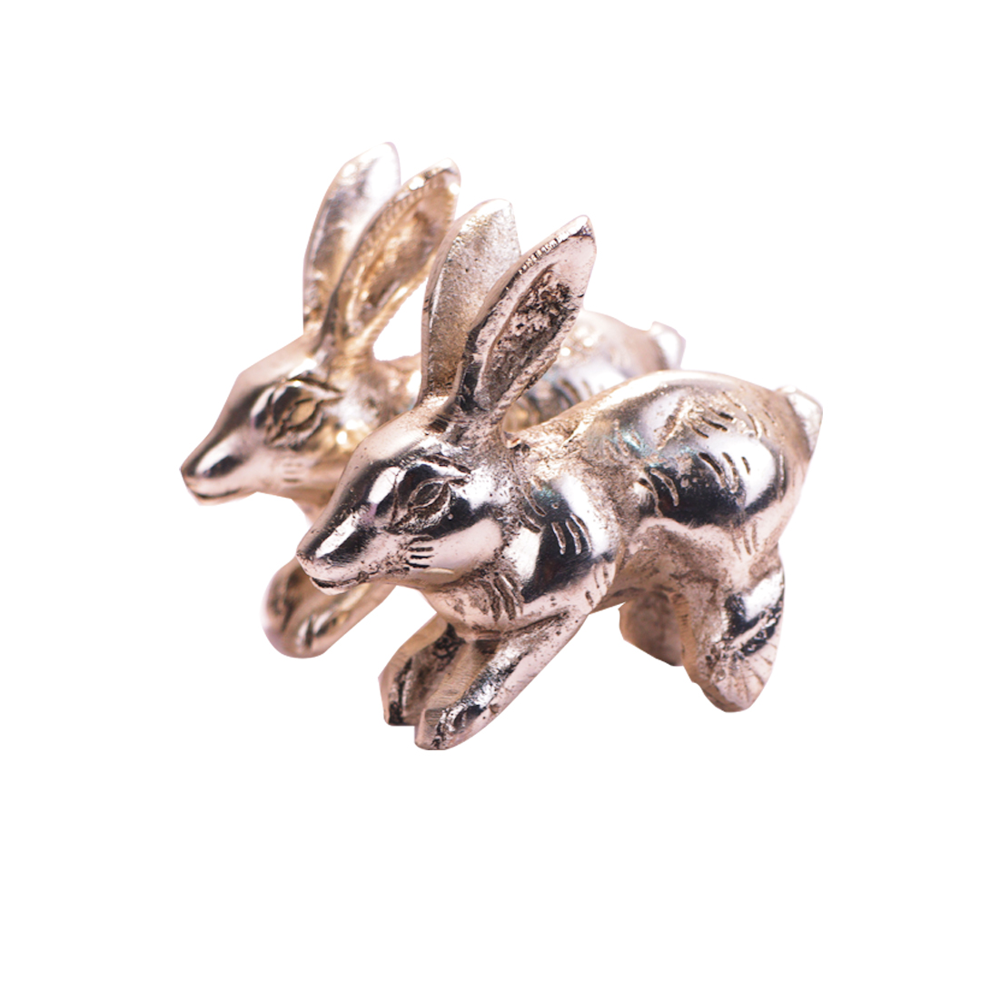 Devnidhii Rabbit Silver Plated For Good Luck and Prosperity Vastu/ Fengshui